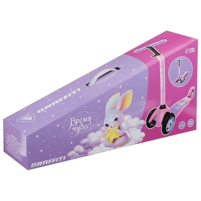 Самокат-снегокат 2 в 1 GRAFFITI «Зайка» Самокат-снегокат 2 в 1 GRAFFITI «Зайка»