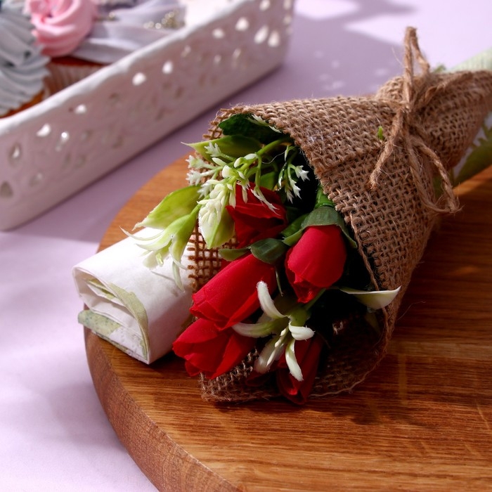 Набор для украшения: топпер &laquo;С днём рождения&raquo; 1 шт, кольцо для салфеток 1 шт, МИКС