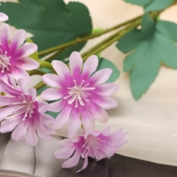 Цветы искусственные "Хризантема" премиум, 3,5х62 см, сиреневый