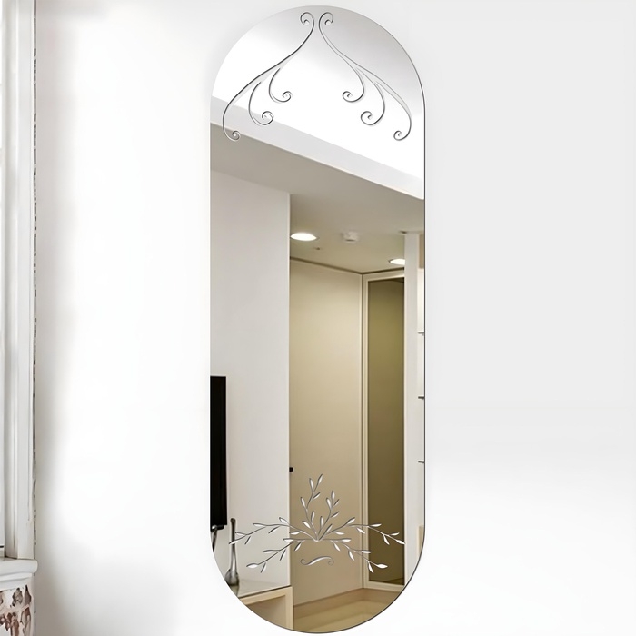 Зеркало настенное, наклейки интерьерные, зеркальные, декор на стену, панно 45х15 см Зеркало настенное, наклейки интерьерные, зеркальные, декор на стену, панно 45х15 см