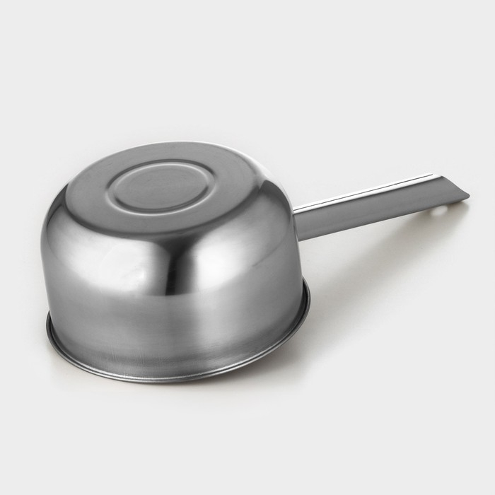 Ковш из нержавеющей стали с длинной ручкой, 2,1 л, d=18 см, металлическая ручка, цвет серебряный