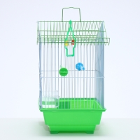 Клетка для птиц укомплектованная Bd-1/1d, 30 х 23 х 39 см, зелёная (фасовка 12 шт)