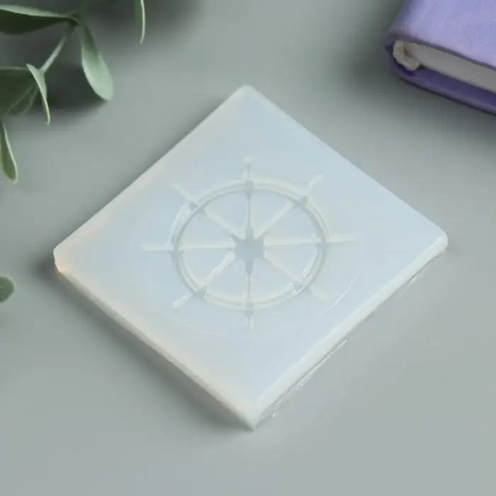 Силиконовый молд, форма для заливки &laquo;Штурвал&raquo;, 5&times;5 см