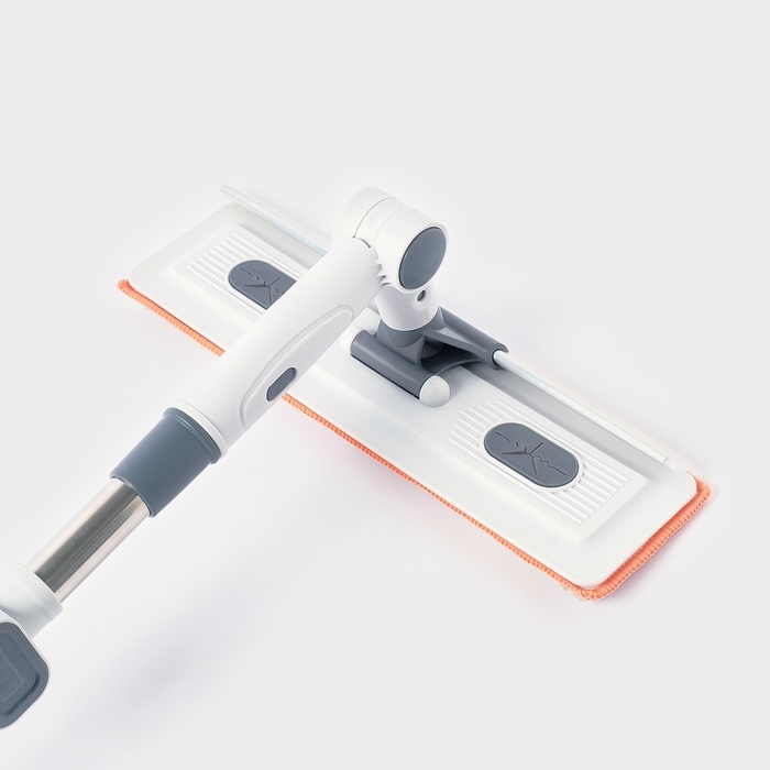 Оконная швабра с креплением на липучке 30х8 см, длина 103-145 см, 2 насадки, 45+180 поворот   107959