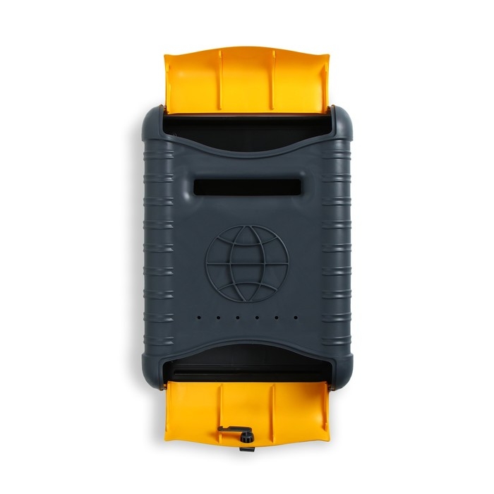 Ящик почтовый, пластиковый, &laquo;Стандарт&raquo;, с щеколдой, с накладкой, серый