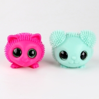 Мяч детский резиновый ёжка световой &laquo;Большие глазки&raquo;, цвета МИКС , в шоубоксе