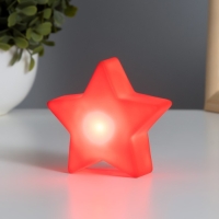 Ночник "Звезда" 2Вт LED красный 2,5х7х7см Ночник "Звезда" 2Вт LED красный 2,5х7х7см