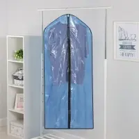 Чехол для одежды Доляна, 60&times;137 см, синий, прозрачный
