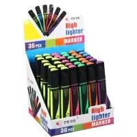 Маркер-текстовыделитель, 4 мм, треугольный, прорезиненный корпус, МИКС