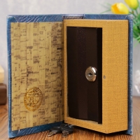 Сейф дерево книга кожа "Мои наполеоновские планы" 17х11х5 см
