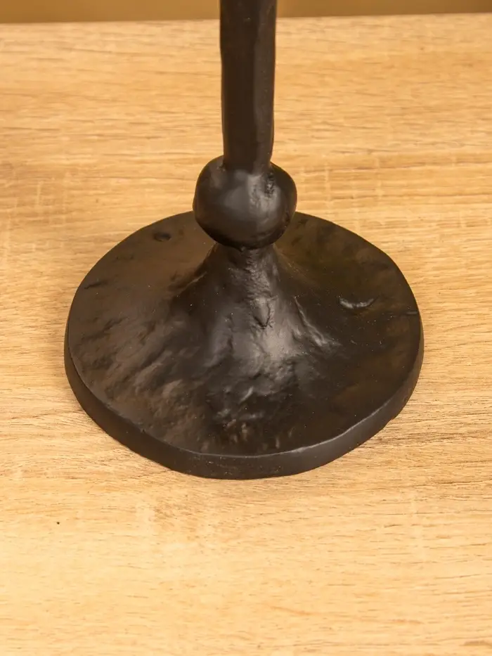 Подсвечник "Лава" 10х10х25 см, алюминий, цв. чёрный