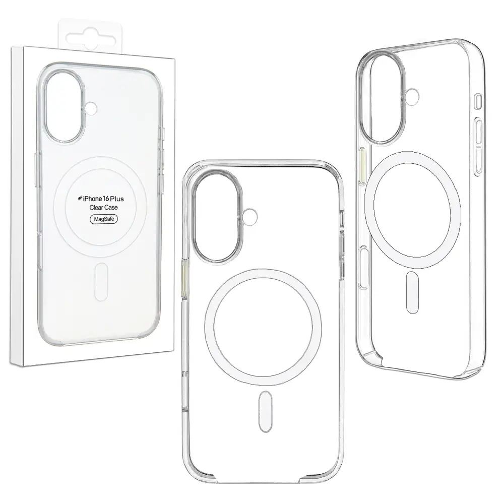Чехол IPh 16 Plus Clear Case PC (MagSafe + анимация NFC) ORG