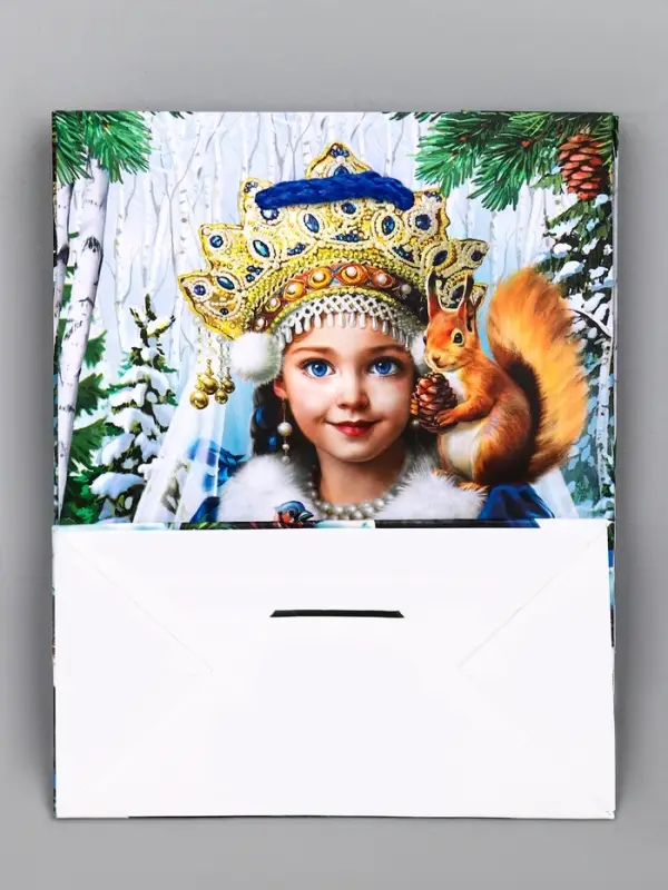 Пакет подарочный новогодний ламинированный, &laquo;Новогодняя пора&raquo; , 11.5&times;6.5&times;14.5 см