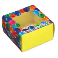 Коробка подарочная складная с пластиковым окном, упаковка, &laquo;С днём рождения!&raquo;, 14 х 14 х 8 см