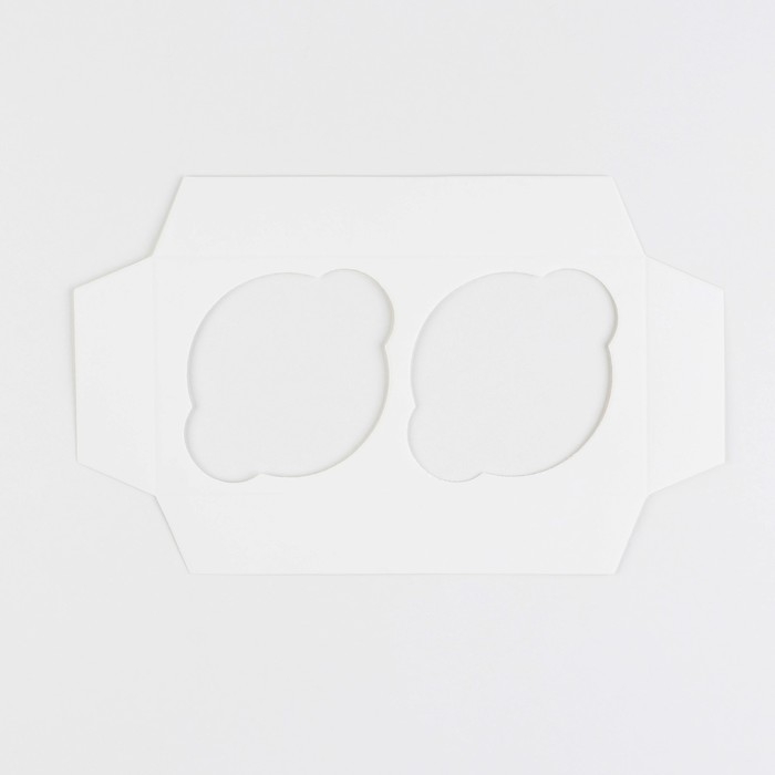 Коробка для капкейков, кондитерская упаковка, 2 ячейки &laquo;Нежная&raquo;, 16 х 8 х 10 см