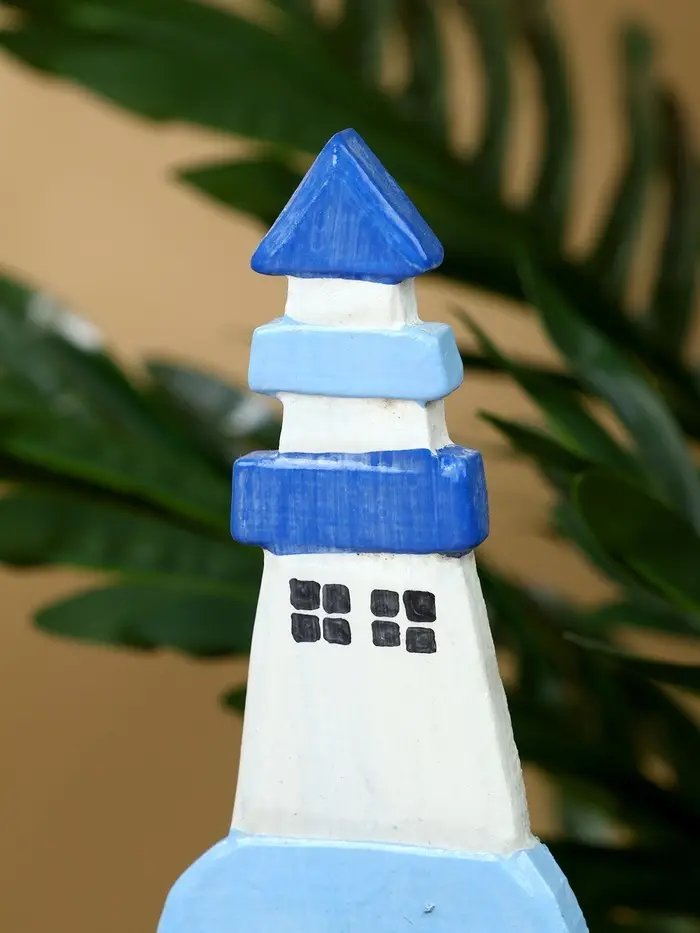 Календарь настольный "Маяк" дерево 11х5х19 см, цв. бирюзово-синий