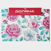 Салфетки сервировочные на стол Доляна &laquo;Бутоны&raquo;, 4 шт, 45&times;30 см