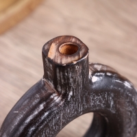 Ваза "Сканди" дерево Джати, 12х3х13 см, цв. темно-коричневый