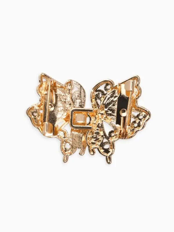 Зажим для кардигана "Ажур" бабоччка, цвет золото