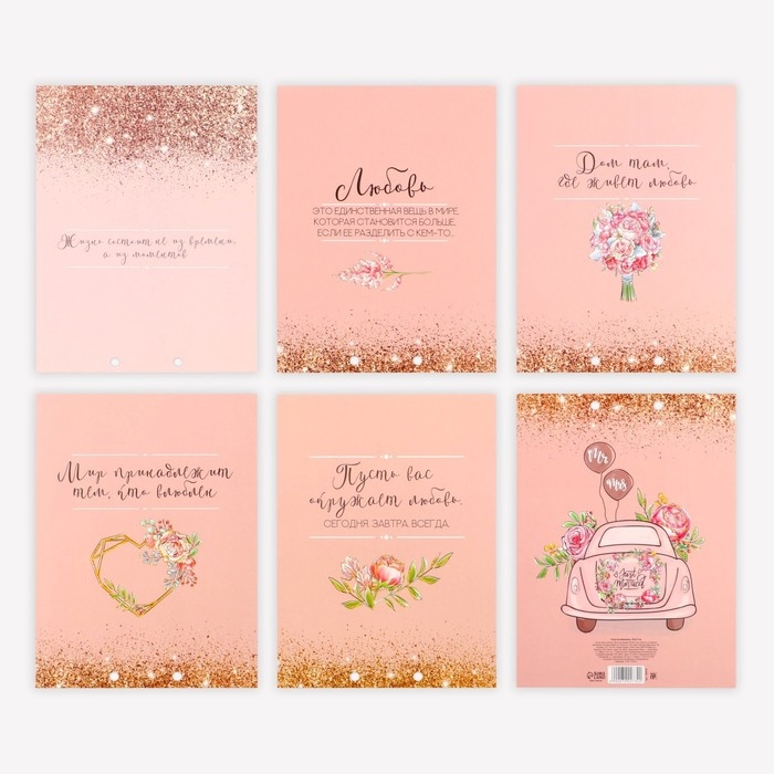 Конверт для денег на свадьбу &laquo;Нежность&raquo;, открытка, 6 листов.