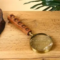 Лупа &laquo;Ватсон&raquo; латунь, манговое дерево, 8&times;8&times;20 см