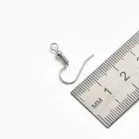 Швензы для сережек-крючки с бусиной (набор 5 пар), серые