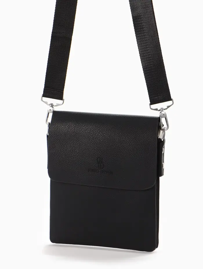 Сумка планшет муж, 19*2*23, 2 отд на молнии,  н/карм, длин рег ремень, черный