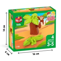 Конструктор &laquo;Обезьяна и крокодил&raquo;, 4 детали