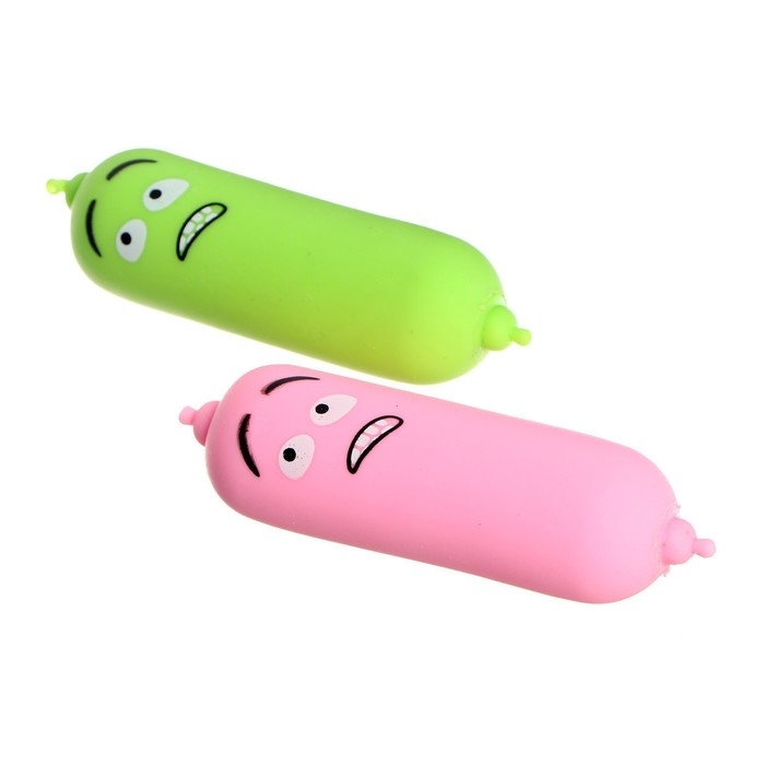 Мялка антистресс тянучка &laquo;Сосиска&raquo;, с песком, цвета МИКС, в шоубоксе