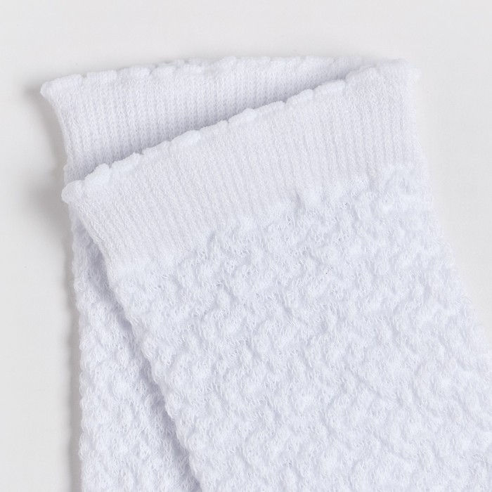 Гольфы детские, цвет белый, размер 14-16