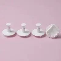 Плунжеры кондитерские Доляна &laquo;НЛО&raquo;, набор 4 шт., пластик, белые