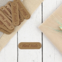 Набор нашивок &laquo;Hand made&raquo;, 4,5 &times; 1,3 см, 10 шт