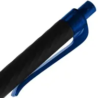 Ручка шариковая Prodir QS01 PRT-T Soft Touch, черная с синим