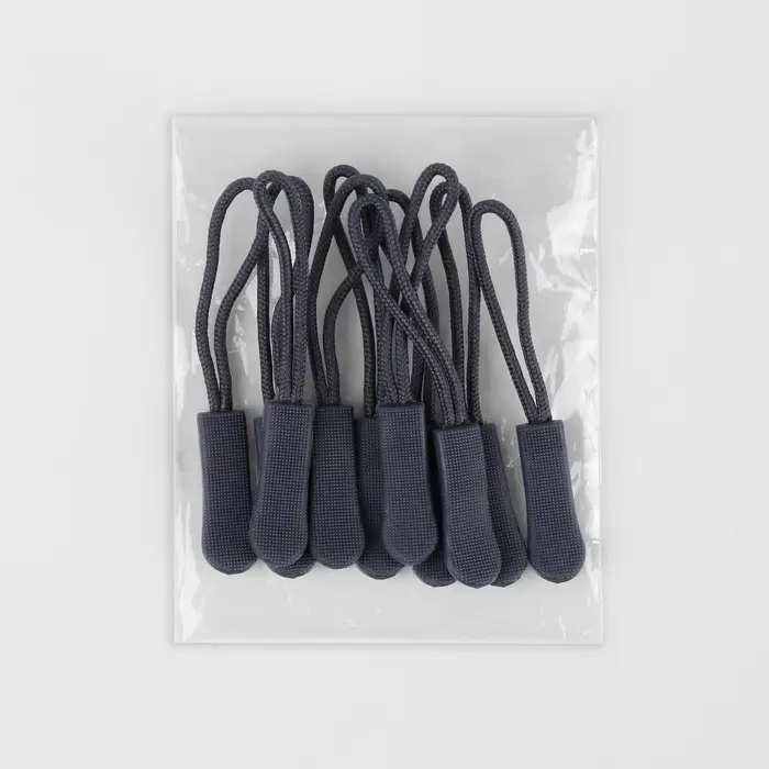 Язычок - пуллер для молнии, 2.5 см, 6&times;0.8 см, 10 шт., серый