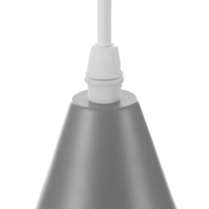 Светильник BayerLux Подвес "Конус" 1x40Вт E27 серый 12х12х16-96 см