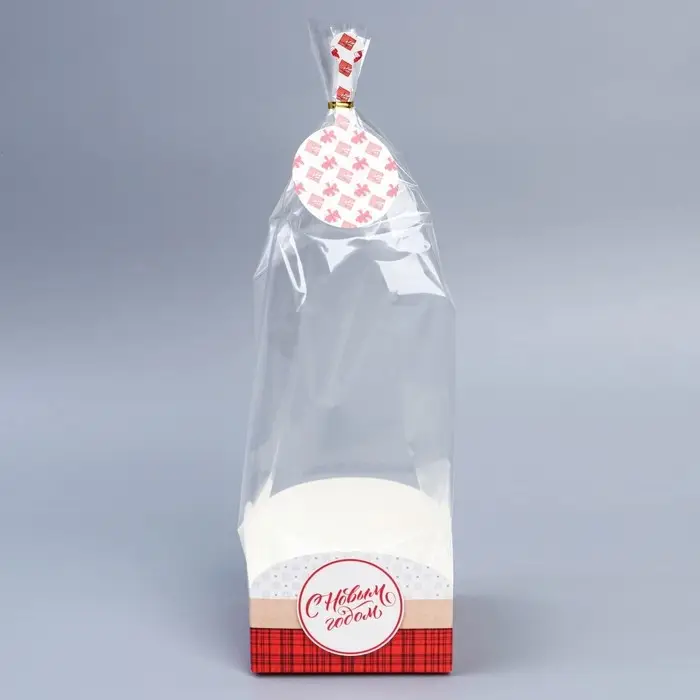 Пакет с коробкой &laquo;Новый год&raquo;, 12 х 12 х 40 см