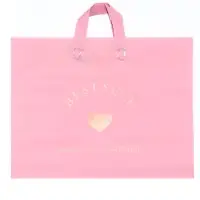 Пакет с петлевой ручкой розовый 44 х 35 х 8 см 80 мкм