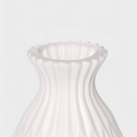 Ваза для цветов Relief, пластик, 11.5×8×17 см, белая Ваза для цветов Relief, пластик, 11.5×8×17 см, белая