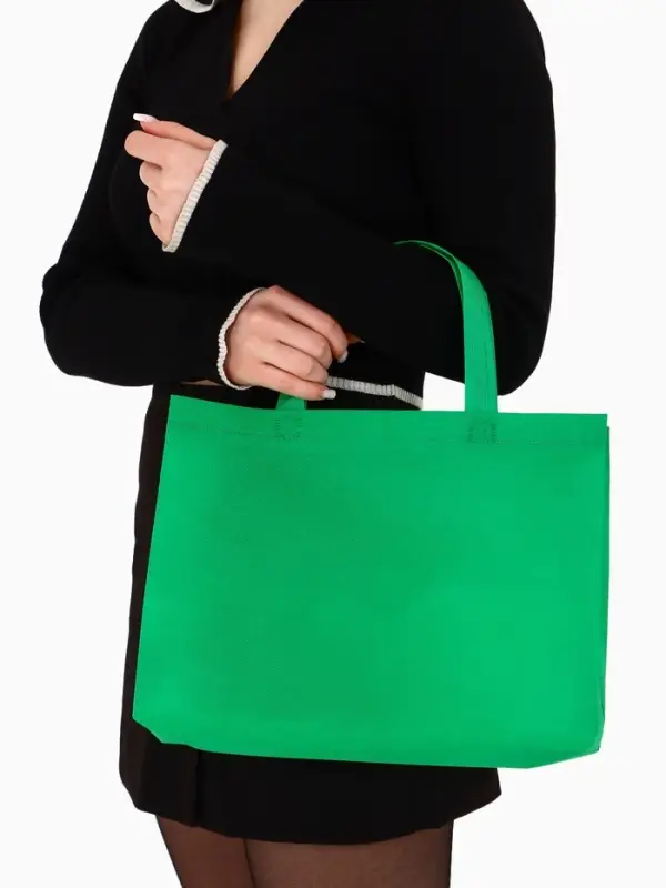 Пакет с петлевой ручкой, сумка - шопер &laquo;Эко&raquo;, 35&times;31&times;8 см, зеленый