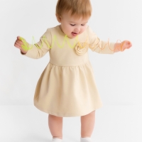 Платье для девочки MINAKU "Nature", цвет бежевый, рост 68-74 см