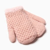 Варежки детские на иск.меху MINAKU с опушкой 15 см розовый Варежки детские на иск.меху MINAKU с опушкой 15 см розовый