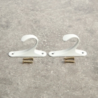 Крючок для штор CAPPIO KS101, однорожковый, цвет белый, 2 шт. Крючок для штор CAPPIO KS101, однорожковый, цвет белый, 2 шт.