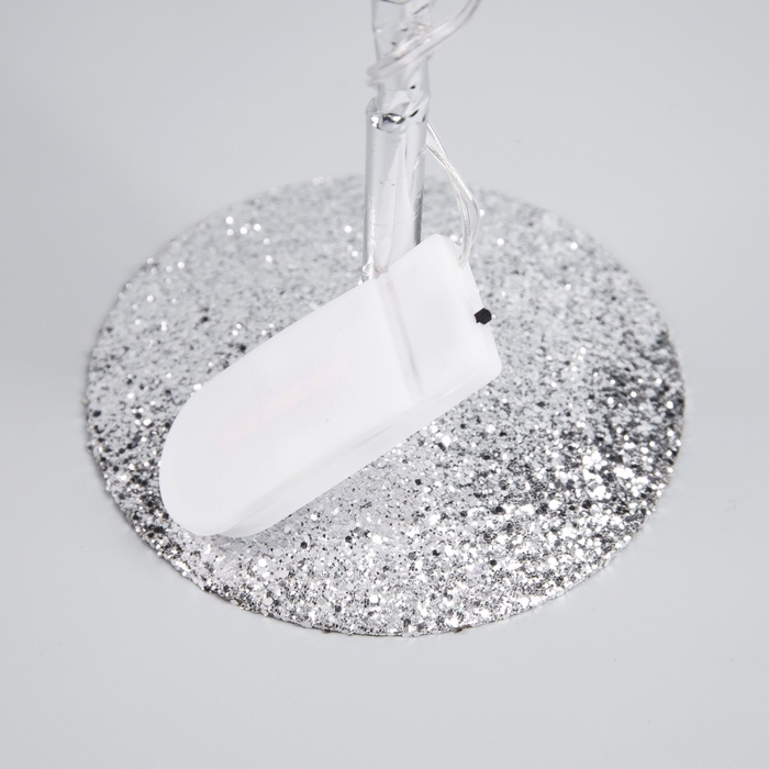 Светодиодный куст &laquo;Капли росы&raquo; 45 &times; 30 &times; 3 см, 20 LED, постоянное свечение, от батареек CR2032х2 (в комплекте), свечение тёплое белое