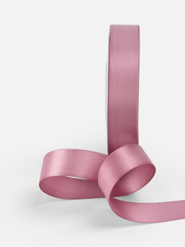 Лента атласная двухсторонняя №165 20мм*25&plusmn;1м пыльная роза TR