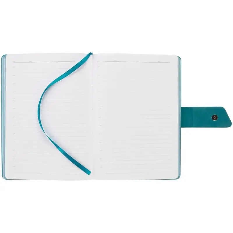 Ежедневник Boom, недатированный, черный с бирюзовым