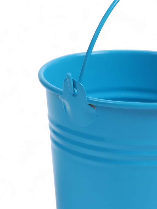 Ведерко декоративное голубое 8x8 см