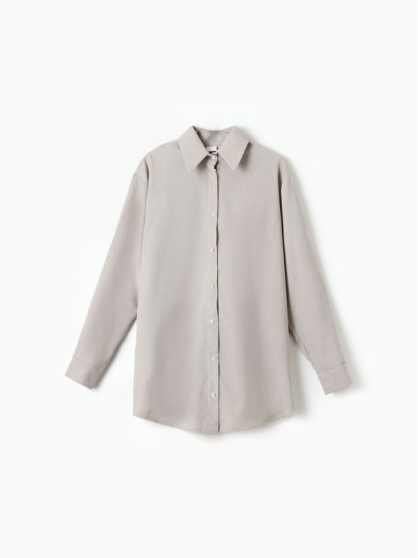 Рубашка женская (1), MINAKU, цвет серо-бежевый, р-р 44