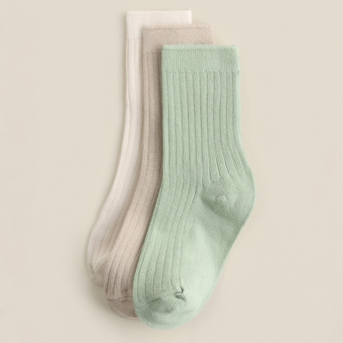 Носки детские SL Home 3 пары, р-р 18-20, молочн/оливк