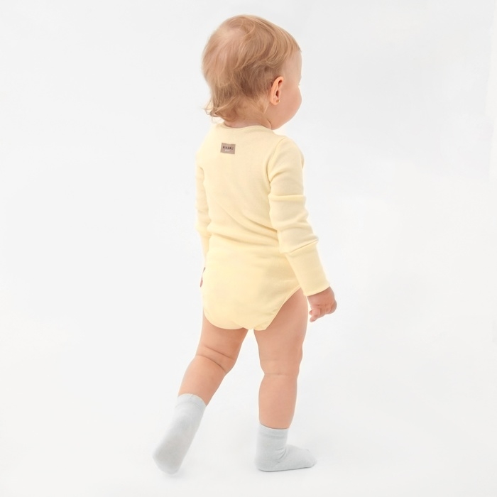 Комплект боди детских MINAKU: Basic Line BABY, цвет молочный/кремовый, рост 74-80