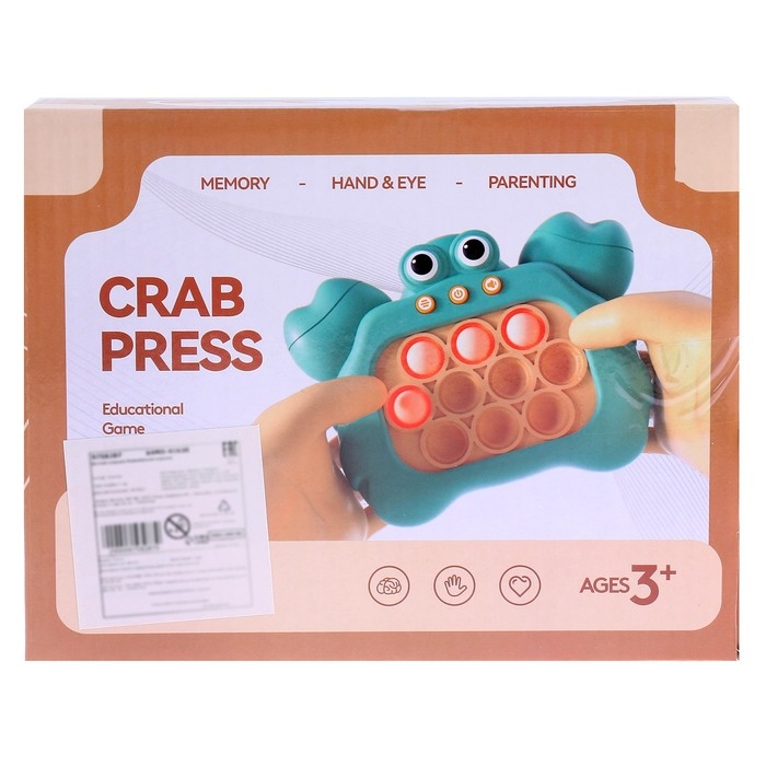 Электронный поп-ит&laquo;Крабик&raquo;, музыкальная, цвета МИКС